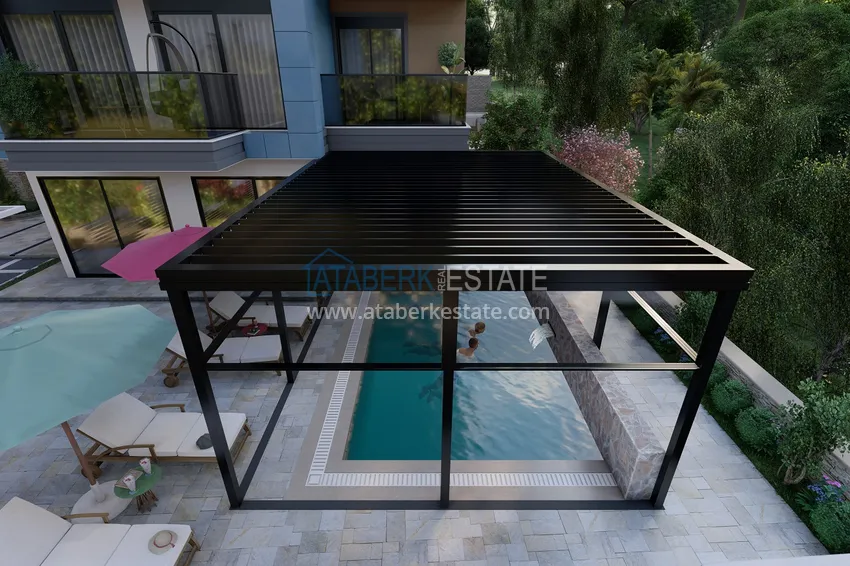 Новый малоэтажный жилой комплекс на завершающем этапе строительства – Алания, район Оба 16 