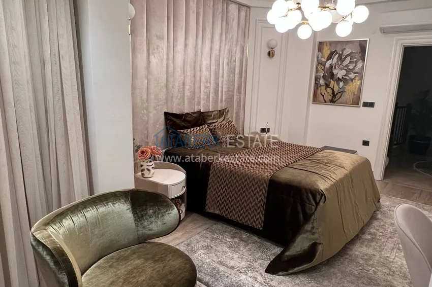 Приобрести Видовая двухэтажная вилла с роскошной мебелью и видом на море, район Махмутлар – Алания 17