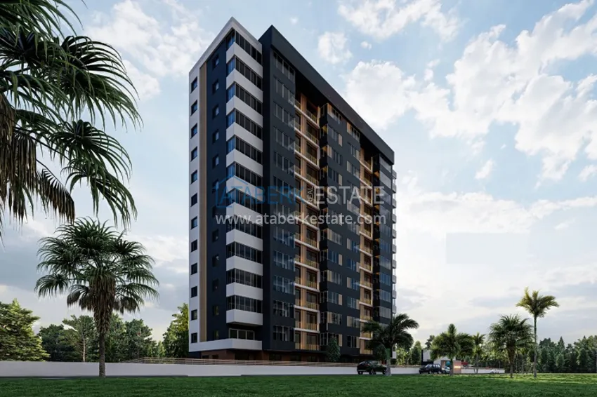 Квартиры 2+1 на этапе строительства в районе Томюк-Мерсин 1 