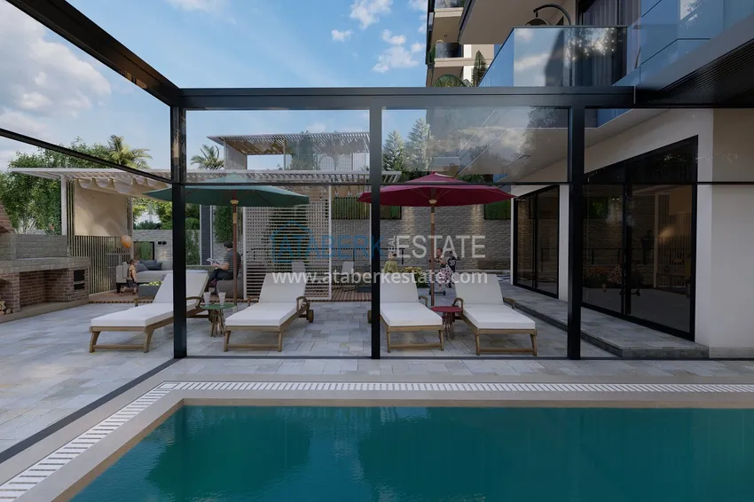 Новый малоэтажный жилой комплекс на завершающем этапе строительства – Алания, район Оба 17 