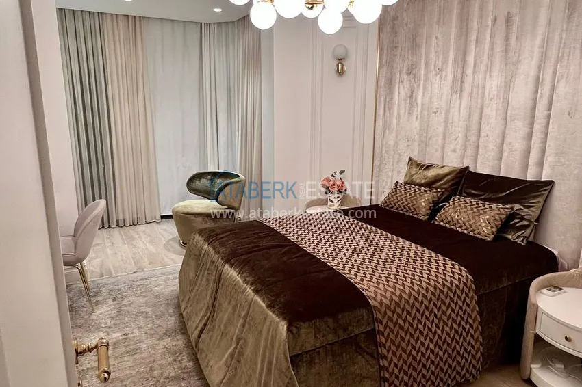 Приобрести Видовая двухэтажная вилла с роскошной мебелью и видом на море, район Махмутлар – Алания 18