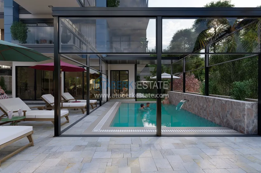 Новый малоэтажный жилой комплекс на завершающем этапе строительства – Алания, район Оба 18 