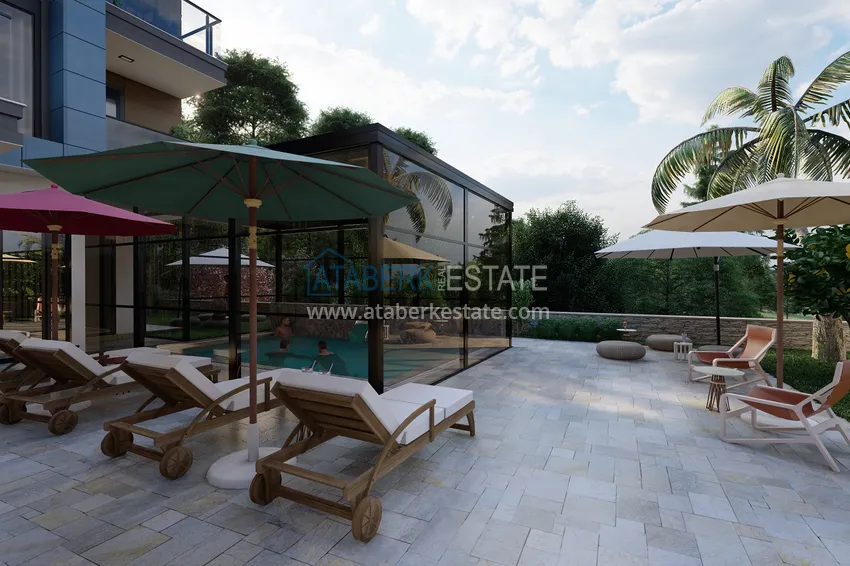 Новый малоэтажный жилой комплекс на завершающем этапе строительства – Алания, район Оба 19 