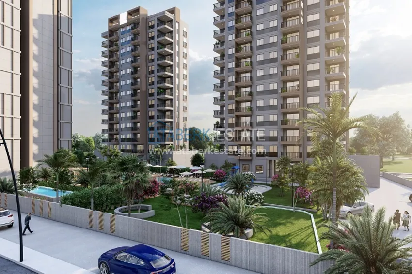 Квартира 1+1 на этапе строительства в 200 метрах от моря в районе Тедже-Мерсин 3 