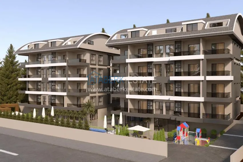 Квартиры 1+1 в комплексе на завершающем этапе строительства - верхняя Оба, Алания 1 