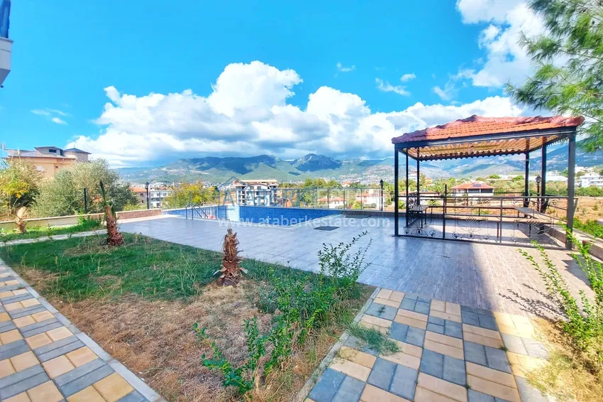 Квартира 1+1 с видом на горы в новом комплексе с инфраструктурой, район Оба – Алания  1 