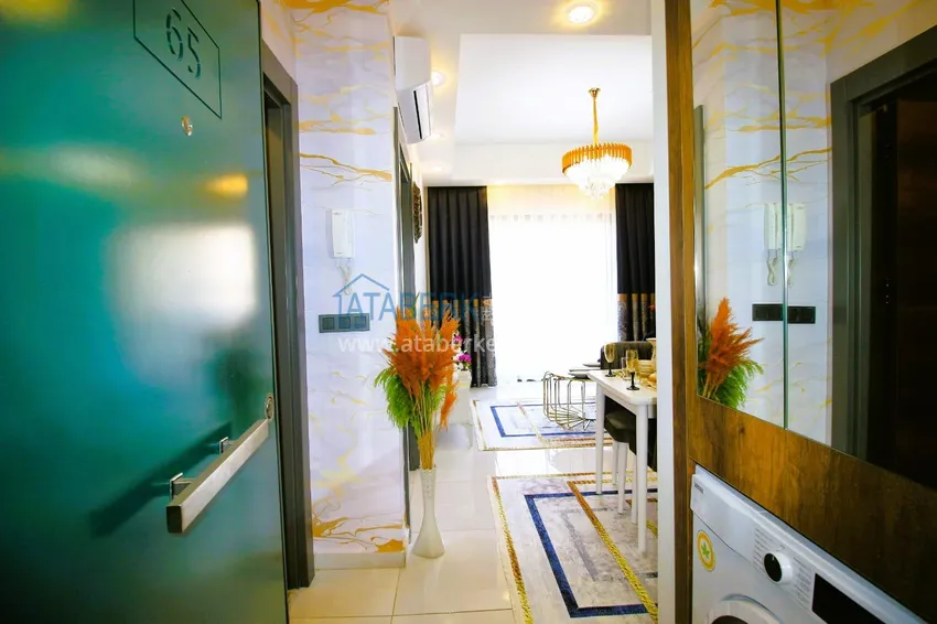 Приобрести Квартира 1+1 меблированная в комплексе с богатой инфраструктурой, район Махмутлар – Алания 1 