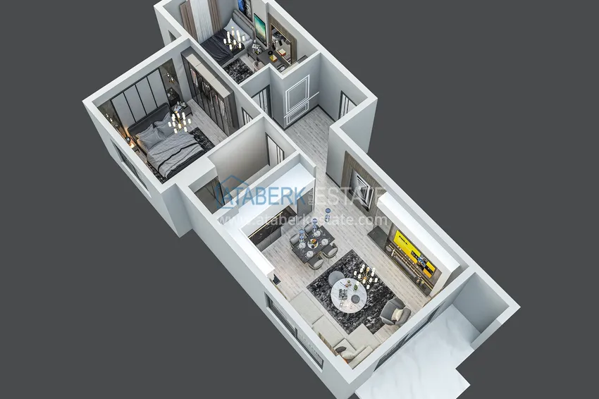 Купить дешево Квартиры с чистовой отделкой напрямую от застройщика в районе Оба, Алания 4 