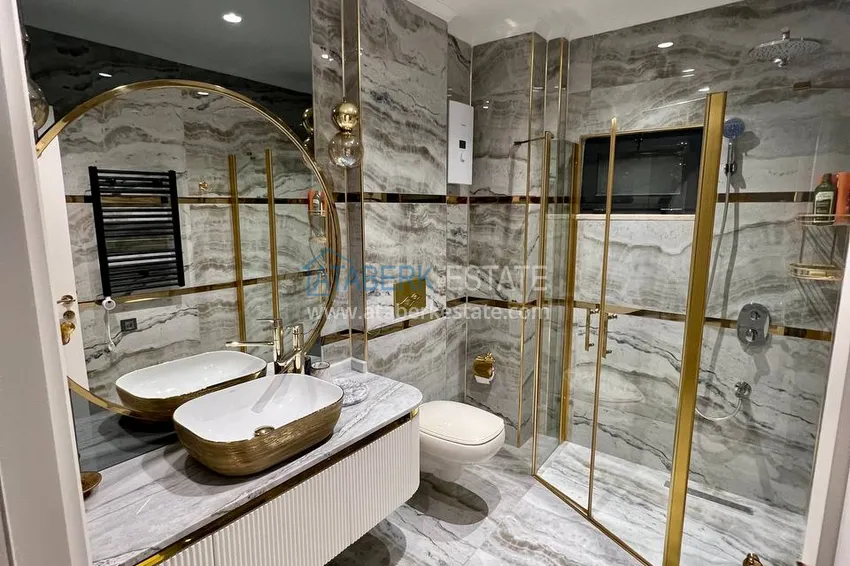 Приобрести Видовая двухэтажная вилла с роскошной мебелью и видом на море, район Махмутлар – Алания 23