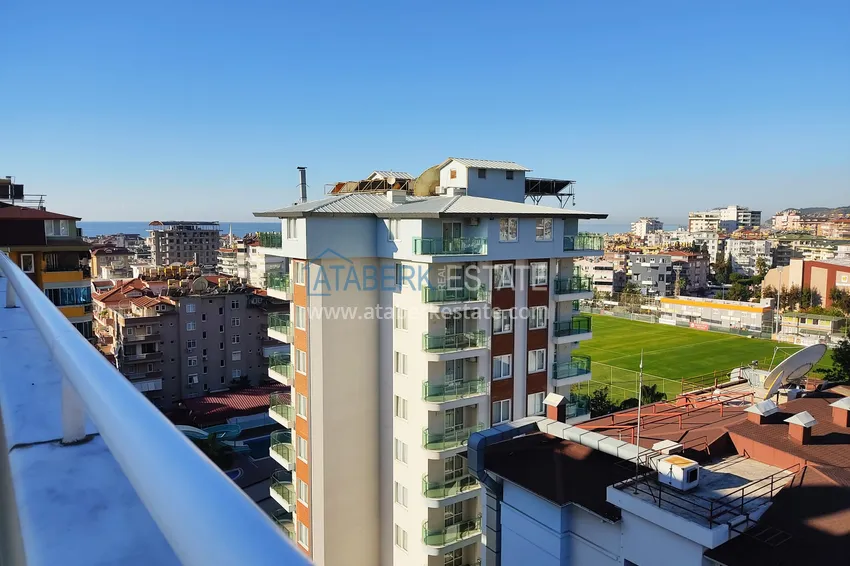 Приобрести Пентхаус-дуплекс 4+1 меблированный с видом на море, горы и историческую крепость, центр Алании 20 