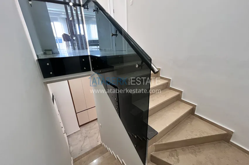 Приобрести Пентхаус-дуплекс 3+1 с мебелью в европейском малоэтажном районе Алании, Оба 21 