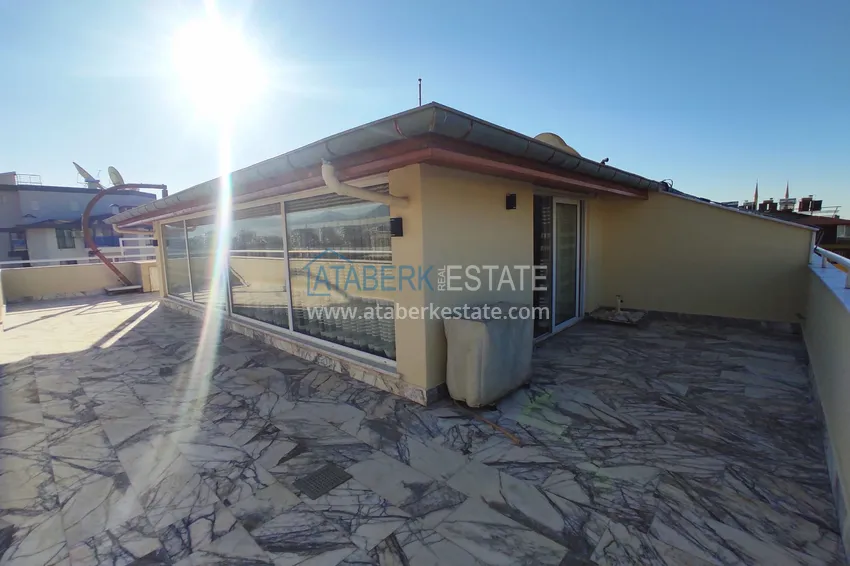 Приобрести Пентхаус-дуплекс 4+1 меблированный с видом на море, горы и историческую крепость, центр Алании 21 