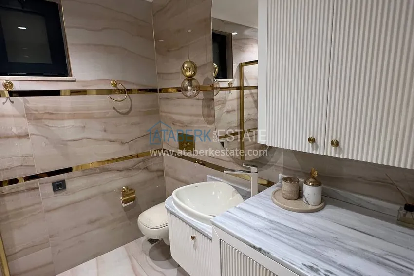 Приобрести Видовая двухэтажная вилла с роскошной мебелью и видом на море, район Махмутлар – Алания 24