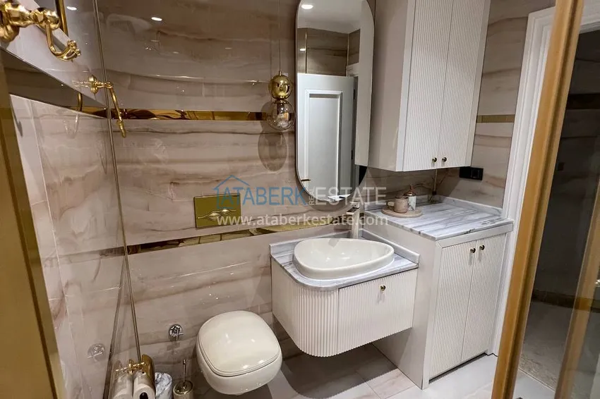 Приобрести Видовая двухэтажная вилла с роскошной мебелью и видом на море, район Махмутлар – Алания 25