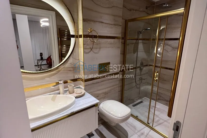 Приобрести Видовая двухэтажная вилла с роскошной мебелью и видом на море, район Махмутлар – Алания 26