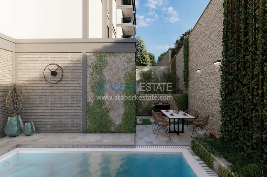 Новый малоэтажный жилой комплекс на завершающем этапе строительства – Алания, район Оба 24 