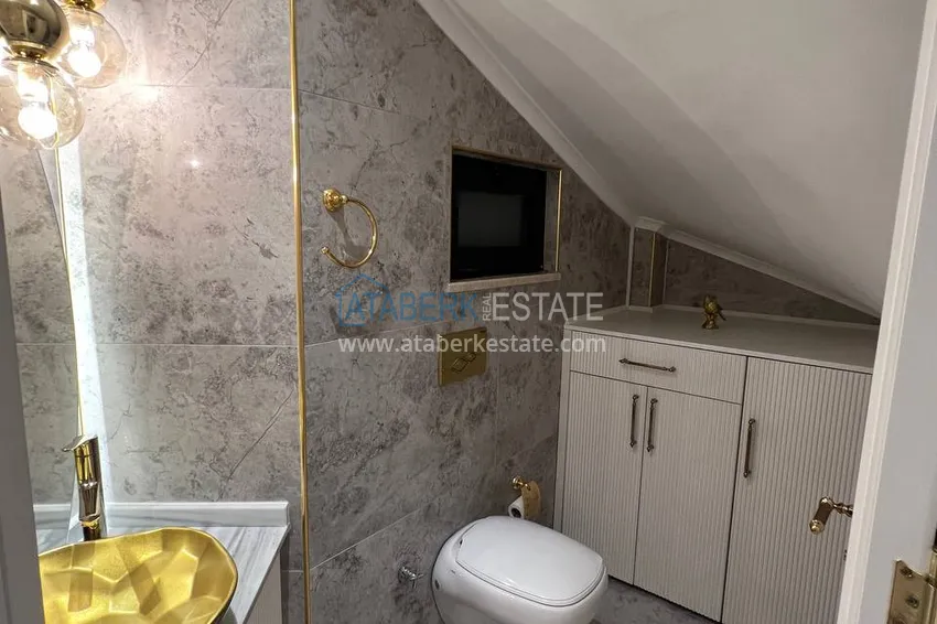 Приобрести Видовая двухэтажная вилла с роскошной мебелью и видом на море, район Махмутлар – Алания 29