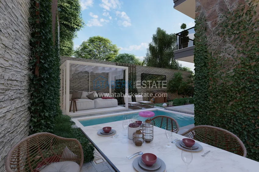 Новый малоэтажный жилой комплекс на завершающем этапе строительства – Алания, район Оба 26 