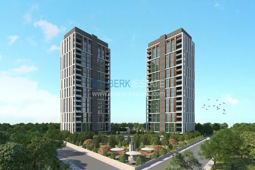 Квартира 5+1 в жилом комплексе на стадии строительства Мезитли-Мерсин 1 