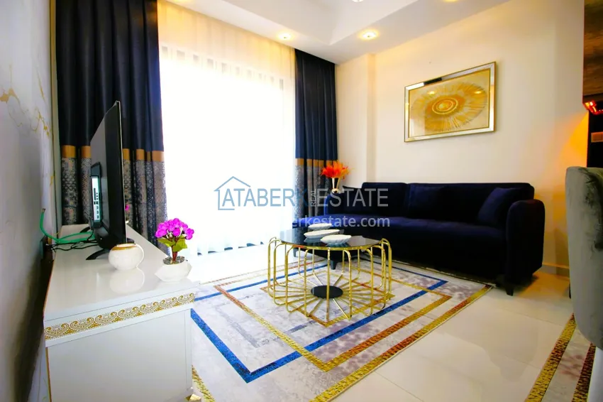 Приобрести Квартира 1+1 меблированная в комплексе с богатой инфраструктурой, район Махмутлар – Алания 3 