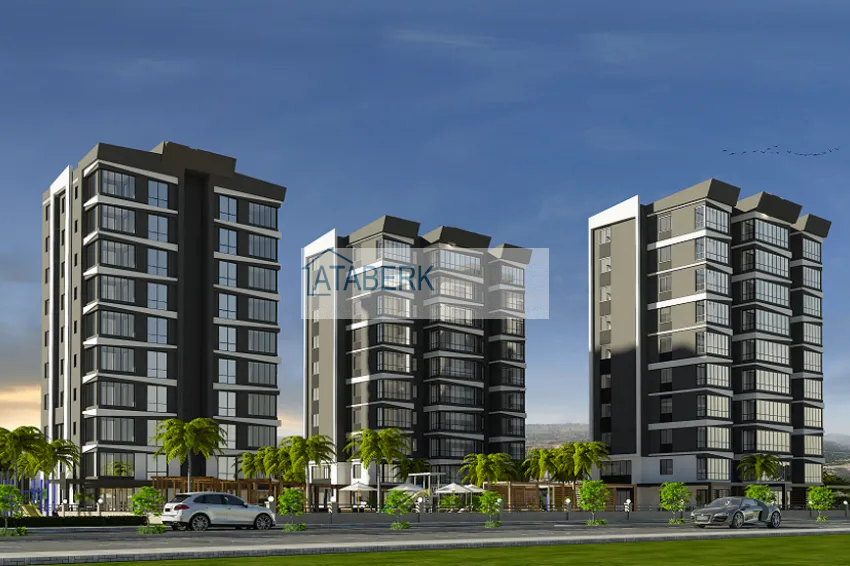 Квартиры 2+1 на этапе строительства в районе Давултепе-Мерсин 1 