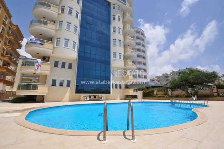 Двухкомнатная квартира с мебелью и видом на море в комплексе на первой береговой, район Тосмур – Алания  3 