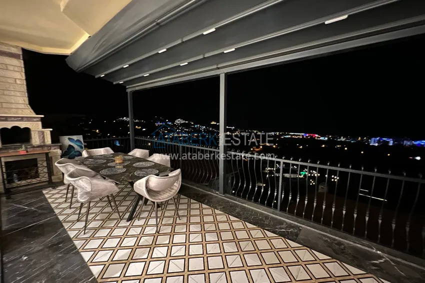 Приобрести Видовая двухэтажная вилла с роскошной мебелью и видом на море, район Махмутлар – Алания 38