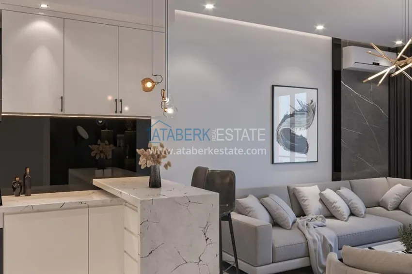 Приобрести Квартира напрямую от инвестора в комплексе на этапе строительства в районе Оба, Алания 3 