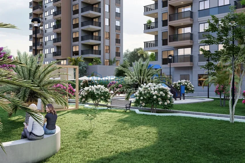 Квартира 1+1 на этапе строительства в 200 метрах от моря в районе Тедже-Мерсин 5 