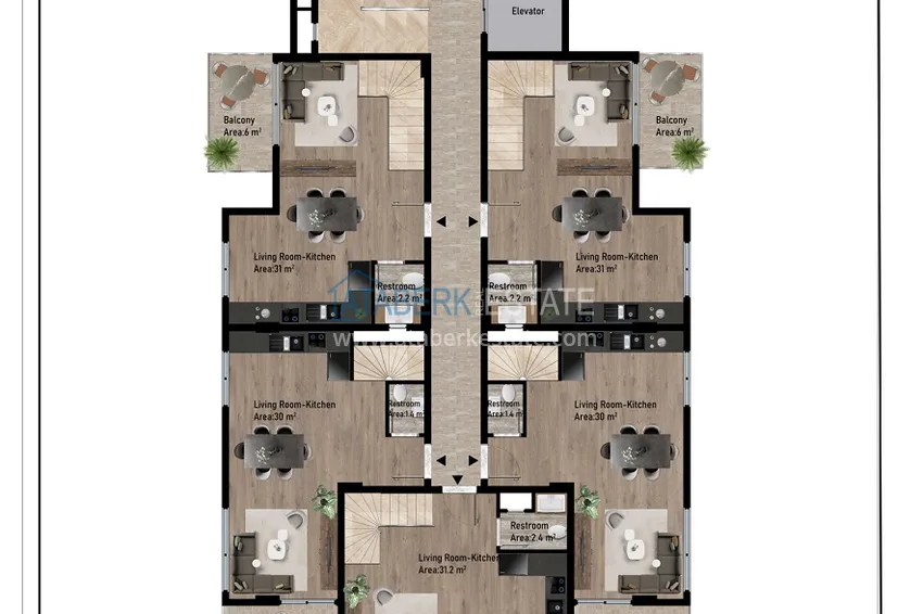 Купить дешево Новый малоэтажный жилой комплекс на завершающем этапе строительства – Алания, район Оба 4 