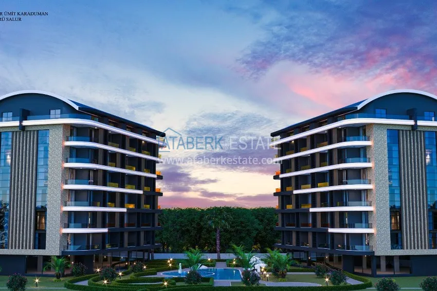 Квартира напрямую от инвестора в комплексе на этапе строительства в районе Оба, Алания 4 