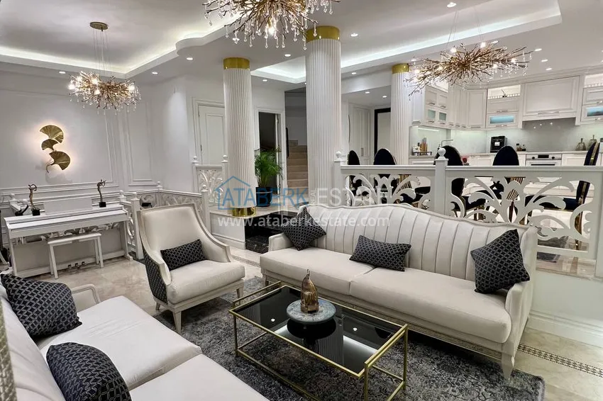 Приобрести Видовая двухэтажная вилла с роскошной мебелью и видом на море, район Махмутлар – Алания 5