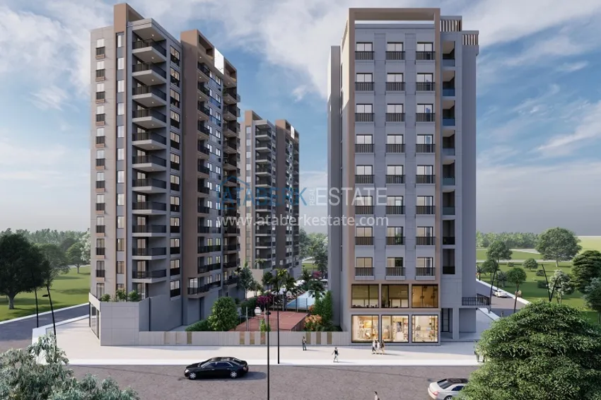 Квартира 1+1 на этапе строительства в 200 метрах от моря в районе Тедже-Мерсин 1 