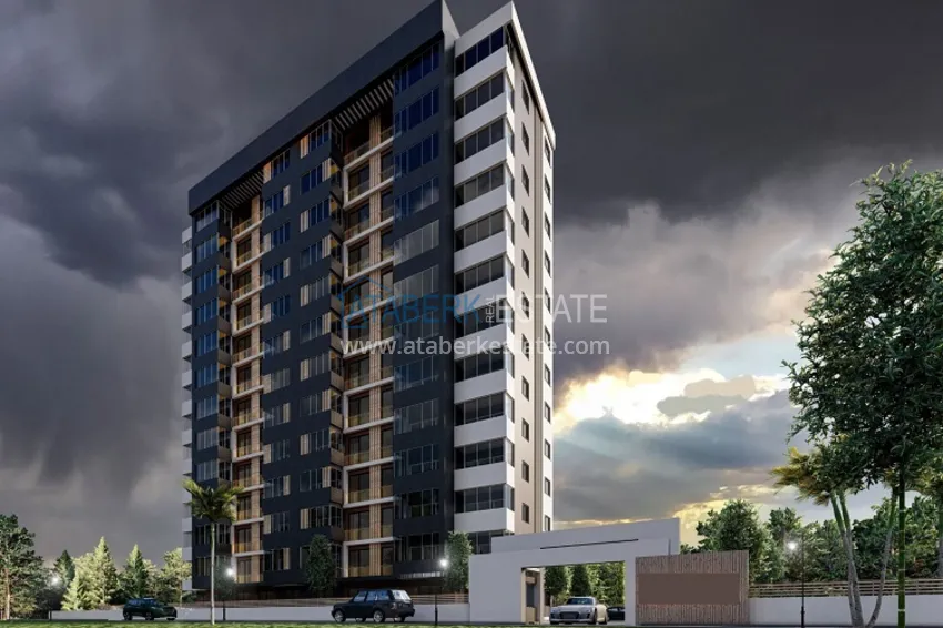 Квартиры 2+1 на этапе строительства в районе Томюк-Мерсин 4 