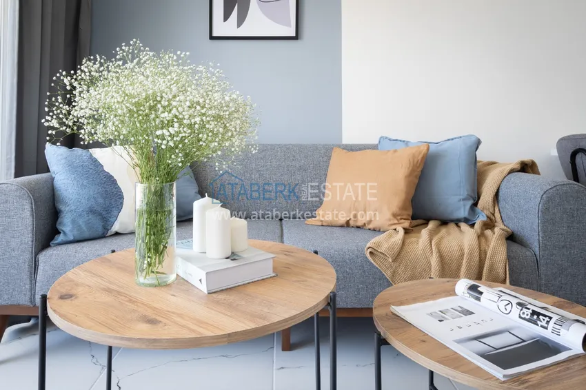 Приобрести Квартира 1+1 меблированная с дизайнерским интерьером в новостройке, район Авсаллар – Алания. Подходит для краткосрочной аренды 5 