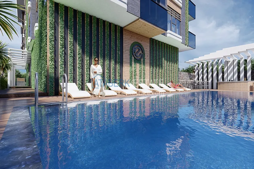 Новый проект резиденции сегмента комфорт в центре Алании, район пляжа Клеопатра 7 