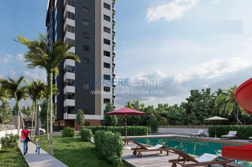 Квартиры 2+1 на этапе строительства в районе Томюк-Мерсин 2 