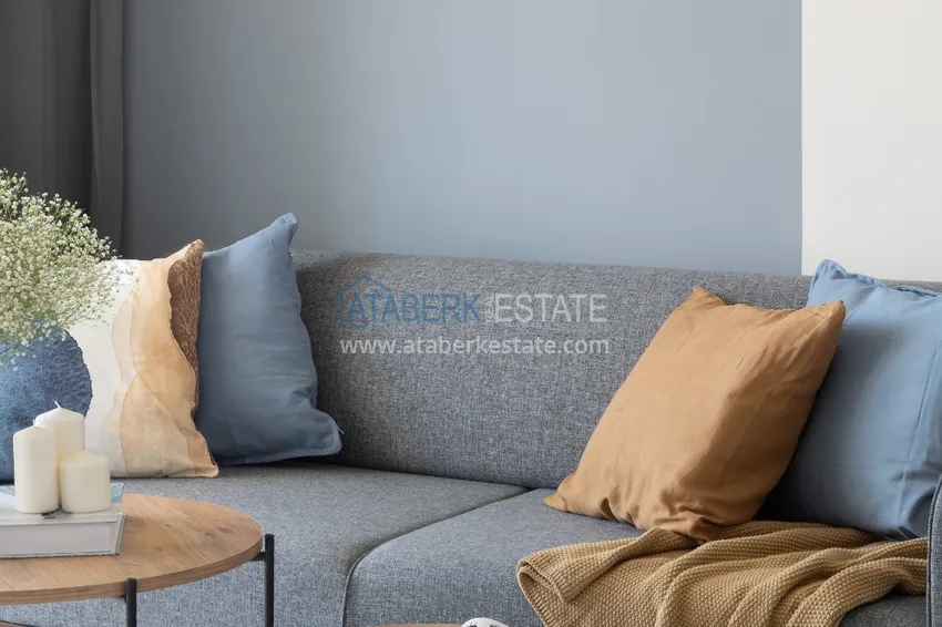 Приобрести Квартира 1+1 меблированная с дизайнерским интерьером в новостройке, район Авсаллар – Алания. Подходит для краткосрочной аренды 6 