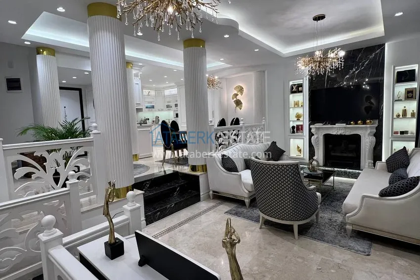 Приобрести Видовая двухэтажная вилла с роскошной мебелью и видом на море, район Махмутлар – Алания 7