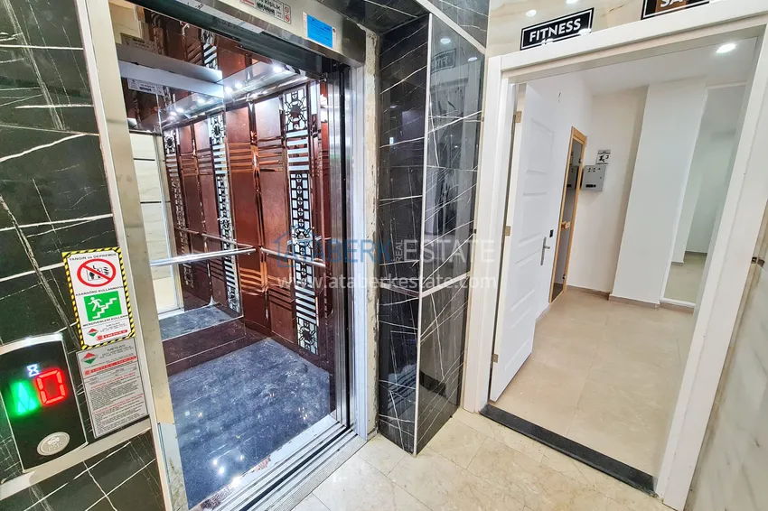 Квартира 1+1 с видом на горы в новом комплексе с инфраструктурой, район Оба – Алания  9 