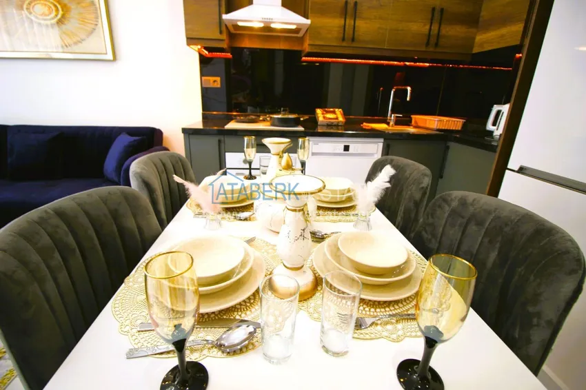 Приобрести Квартира 1+1 меблированная в комплексе с богатой инфраструктурой, район Махмутлар – Алания 8 