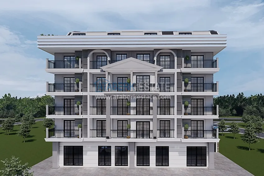 Новый проект резиденции в центре Алании – 100 метров от пляжа Кейкубат 7 