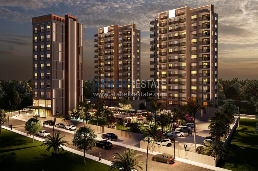 Квартира 1+1 на этапе строительства в 200 метрах от моря в районе Тедже-Мерсин 7 