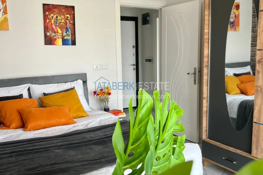 Приобрести Квартира 1+1 меблированная в Газипаше в молодом комплексе городского типа 8 