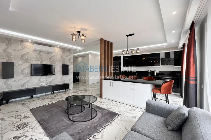 Приобрести Пентхаус-дуплекс 3+1 с мебелью в европейском малоэтажном районе Алании, Оба 8 