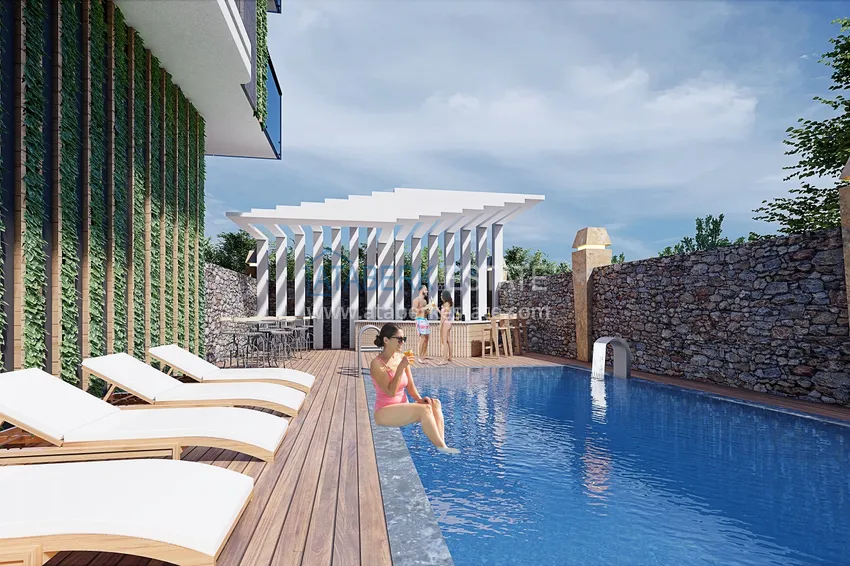 Новый проект резиденции сегмента комфорт в центре Алании, район пляжа Клеопатра 10 