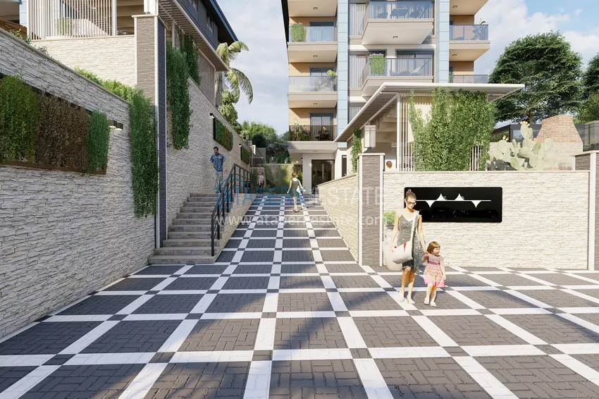 Новый малоэтажный жилой комплекс на завершающем этапе строительства – Алания, район Оба 9 