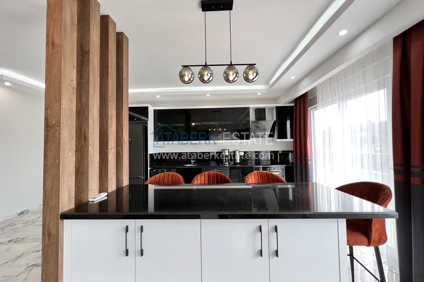 Приобрести Пентхаус-дуплекс 3+1 с мебелью в европейском малоэтажном районе Алании, Оба 9 