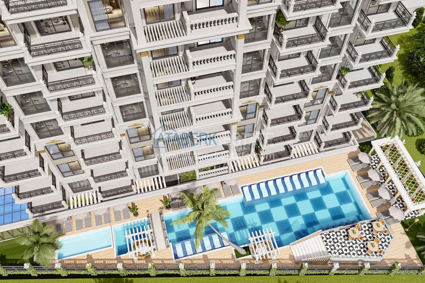 Резиденция в центре Алании на этапе проекта – квартиры по минимальным стартовым ценам 10 