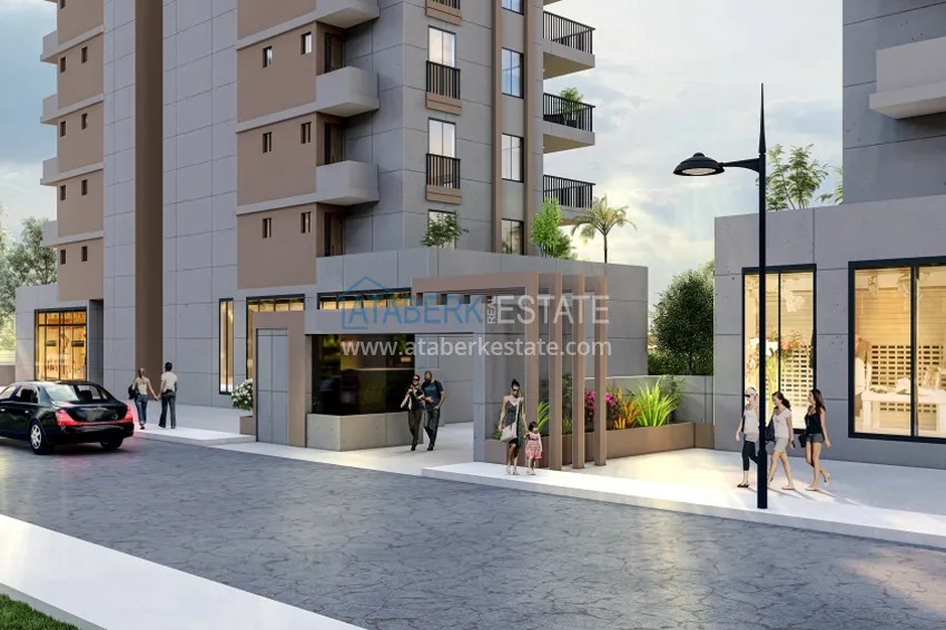 Квартира 1+1 на этапе строительства в 200 метрах от моря в районе Тедже-Мерсин 9 